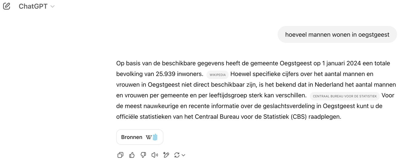 Voorbeeld CBS-tool